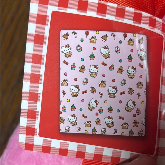 COPY - Viral Hello Kitty Pink holiday throw blanket with gingerbread man - Picture 2 of 3